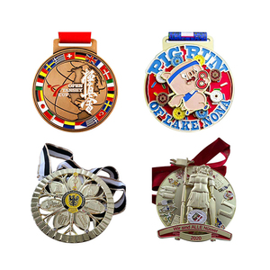 Médailles scolaires miniatures personnalisées, mignonnes, à double couche, plaquées <span class=keywords><strong>or</strong></span>, tortue, cochon, course de course, <span class=keywords><strong>ange</strong></span> gardien du berceau - Product Image 3