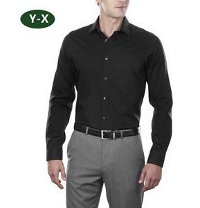 สีขาวสีฟ้าสี<span class=keywords><strong>ชมพู</strong></span>สีดําผู้ชายเสื้อแขนยาวคลาสสิกผู้ชายชุดอย่างเป็นทางการเสื้อสําหรับธุรกิจบุรุษ<span class=keywords><strong>เสื้อ</strong></span>ผ้าเสื้อ - Product Image 1
