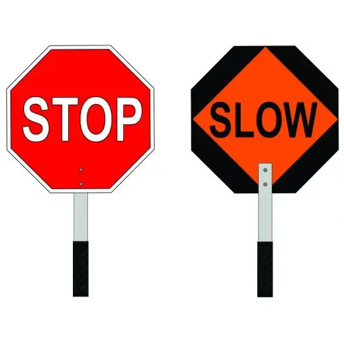 Custom hand held led road traffic stop & slow led sign signs