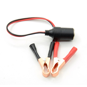 Connecteur de <span class=keywords><strong>prise</strong></span> allume-cigare <span class=keywords><strong>auxiliaire</strong></span> 12V pour <span class=keywords><strong>voiture</strong></span>, adaptateur d'alimentation avec pinces crocodiles pour batterie, rallonge - Product Image 5