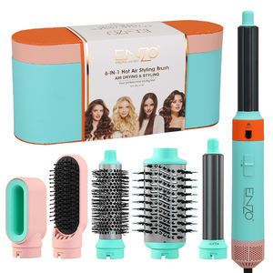 <span class=keywords><strong>ENZO</strong></span> EN-4140 6 en 1 Électrique Coiffant Multi-fonctions Salon Lisseur Boucleur Peigne Ionique Sèche-Cheveux Brosses Soufflante une Étape - Product Image 1