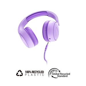 Auriculares UrbanTune con diadema (100% plástico reciclado, cable desmontable, micrófono, asistente de voz) Morado - Product Image 2