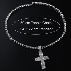 Fabrikpreis Modische Hip-Hop-Kette Kreuz-Anhänger Halskette für Männer und Frauen Weihnachtsschmuck Geschenk Bestseller Heißer Verkauf - Product Image 6
