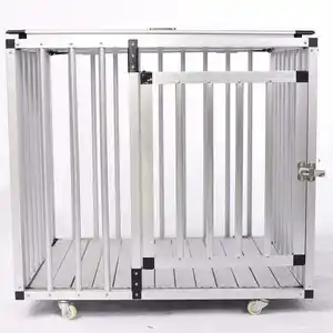 Cages pour animaux de compagnie personnalisées pliables bon marché niche pour chien grande cage pour chien en aluminium