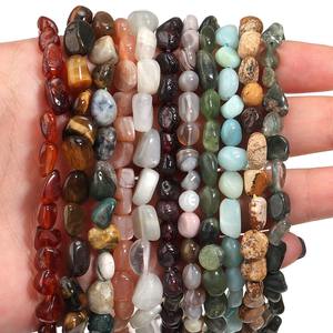 Cuentas Sueltas de Piedra Natural de Ágata de <span class=keywords><strong>Jade</strong></span> Cristalina Ovalada Irregular de 5-10 mm para la Fabricación de Joyas, Pulseras y Collares DIY - Product Image 2