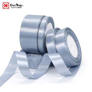 Beihai Satin Ribbon 1 Cm 2 Cm 2.5 Cm 4 Cm Smoky Blue Gift Wrapping Wedding Decorations - Product Image 1