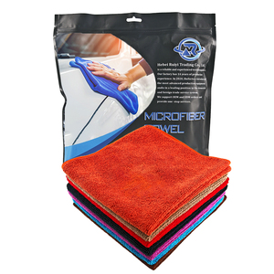 Serviette de nettoyage en microfibre super douce double face <span class=keywords><strong>pour</strong></span> tableau de bord intérieur de voiture et taches d'eau, serviette tricotée chaîne - Product Image 1