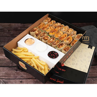 Benutzer definierte Lebensmittel verpackungs lösung Restaurant Imbiss behälter Döner Shawarma Burrito Wrap Box zum Mitnehmen Fast Food Paper Box