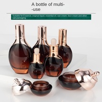 Youbo Großhandel Runde Seeglas-Flasche mit Pipette Farbspray Anpassbare Bedruckung Hautpflege Ätherisches Öl Creme Lotion