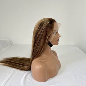 Nuevo Diseño, Cabello Ruso con Reflejos Castaños, Peluca Judía con Encaje Francés Largo, Cabello Humano Virgen sin Pegamento para la Pérdida de Cabello - Product Image 6