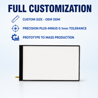 Écran LCD adhésif FPC ultra-fin de 2 mm avec rétroéclairage LED blanc à très haute luminosité 16000 Nits, affichage d'instrument en matériau PC de 4 pouces
