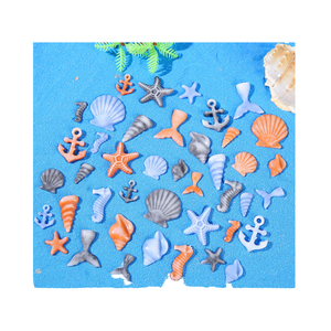 Di lusso colorato spiaggia oceano <span class=keywords><strong>serie</strong></span> guscio di resina coda di sirena stella del mare scintillante ornamento per gioielli da te borsa del telefono portachiavi - Product Image 1