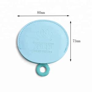 Advertising <b>Small</b> Circle <b>Round</b> Epoxy Logo <b>Mirror</b> Custom Leather Pocket Stainless Steel <b>Mirror</b> - Product Image 5