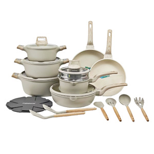Juego <span class=keywords><strong>de</strong></span> Cocina Saludable <span class=keywords><strong>de</strong></span> Granito Avanzado <span class=keywords><strong>de</strong></span> 22 Piezas: Vaporera <span class=keywords><strong>de</strong></span> 18 cm, Ollas para Sopa <span class=keywords><strong>de</strong></span> 20-28 cm y 6 Utensilios con Protectores <span class=keywords><strong>de</strong></span> Ollas - Product Image 4