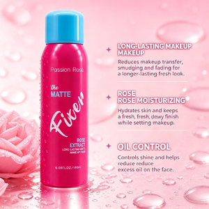 <span class=keywords><strong>Fixateur</strong></span> de <span class=keywords><strong>maquillage</strong></span> infusé à l'extrait de rose « The Matte Fixer » – Tenue 16H, estompe les pores, spray <span class=keywords><strong>fixateur</strong></span>, logo personnalisé, fourniture en gros directe usine - Product Image 2