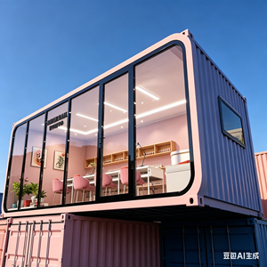 Casa Contenedor Comercial con Pared de Cortina de Vidrio Modular - Product Image 4