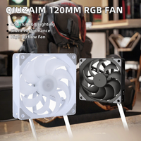 Ventilateur LED RGB 120 mm avec contrôle PWM, faible bruit, haut débit d'air, silencieux, pour serveur de bureau, radiateur, refroidisseur, dissipateur thermique pour boîtiers d'ordinateur