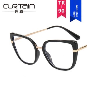 Kedun <span class=keywords><strong>2022</strong></span> Nouvelles montures de <span class=keywords><strong>lunettes</strong></span> pour femmes de style punk, montures intégrales de type œil de chat, TR90, verres anti-lumière bleue, personnalisables - Product Image 3