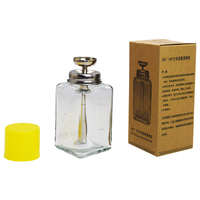 Botol Dispenser Pompa Cairan Kosong Kaca Persegi Baozun 150ml dengan Sablon untuk Cat Kuku, Minyak Esensial, Penghapus Makeup
