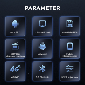 Radio mobil Android layar ganda 12.3 inci, Radio mobil navigasi GPS mobil untuk Mercedes benz Kelas a - Product Image 6