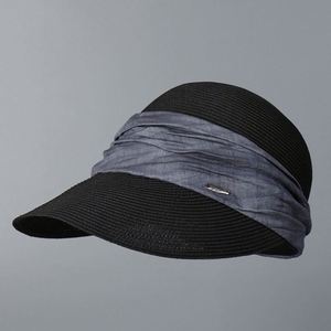 Gorra de Béisbol Retro Primavera-Verano 2025, para Mujer, con Visera Ancha, Diseño de Tela Combinada, Protección Solar - Product Image 6