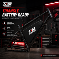 Cadre de vélo électrique TRB POWER en acier Cr-Mo, déport de 135 mm, haute résistance, pour kit de conversion VTT DIY