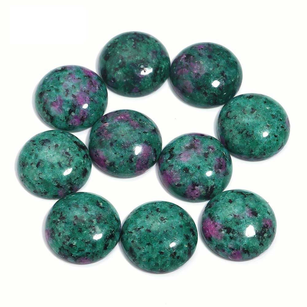 Pierre ronde gemme rouge et verte
