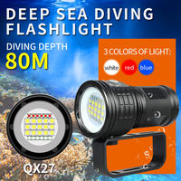Lampe de plongée haute puissance et haute intensité, lanterne d'urgence étanche, projecteur de recherche pour secours extérieur et exploration