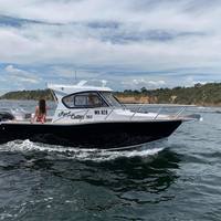 Bateau de pêche en eau salée en aluminium Profisher de 7,5 m (25 pieds) avec toit rigide en aluminium et bac à poissons vivants