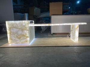 Cucina moderna Design bianco cristallo di quarzo onice pietra preziosa da cucina ripiani <span class=keywords><strong>con</strong></span> luce a <span class=keywords><strong>Led</strong></span> - Product Image 3