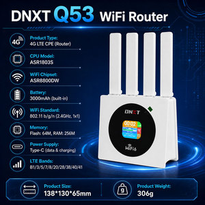 เราเตอร์ DNXT 4g Cat4 2.4GHz wifi 6 พร้อมเสาอากาศพับได้ แบตเตอรี่ 3000mAh รองรับ 4g lte หน้าจอ LCD พอร์ต Type-C  ใส่ซิมการ์ดได้ ใช้สำหรับทำงาน - Product Image 2