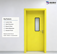 Pintu Baja Modern Dushi Medical untuk Rumah Sakit, Hotel, Ruang Bersih, Tahan Air, Antibakteri, Tahan Api, Tahan Korosi, Berbahan Fiberglass