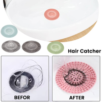 Crépine de vidange d'évier en plastique durable attrape-cheveux couvercles de vidange multicolores flexibles pour salle de bain baignoire douche