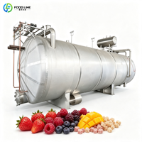 Hoogwaardige automatische multifunctionele 304 roestvrijstalen vacuümvriesdroogmachine voor fruit- en voedselverwerking