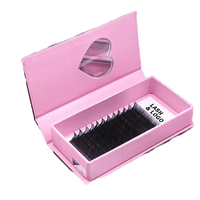Plateaux d'extensions de cils en soie synthétique noire mate, volume cachemire doux, faits main, véganes, avec logo personnalisé, vente en gros