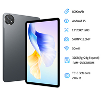 Tablette Android 15 de 12 pouces, 8 Go 256 Go, appels téléphoniques 4G LTE, Wi-Fi, Widevine L1, batterie 8000 mAh, écran FHD pour les affaires et le divertissement