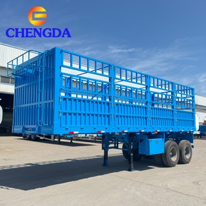 Venta Directa de Fábrica: Semirremolque de 2 Ejes <span class=keywords><strong>con</strong></span> Barandas de Acero para Transporte de Carga Pesada - Product Image 3