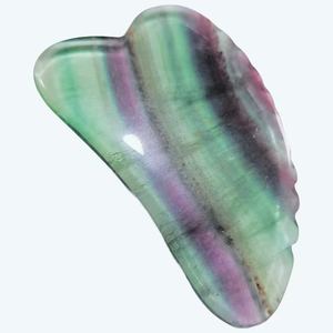 Prix de gros d'usine d'origine, plaque de gua sha en jade fluorite naturel coloré en forme de cœur - Product Image 6