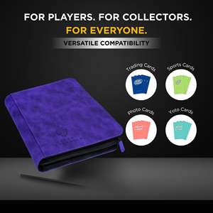 Classeur de qualité supérieure à 9 poches avec fermeture à glissière pour 504 cartes Pochettes à chargement latéral pour les jeux de cartes à collectionner TCG <span class=keywords><strong>Exo</strong></span>-Tec Album Material - Product Image 3