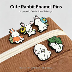 Custom Metal Origami Animal Enamel Pin Fox Panda Koala Alpaca Rabbit Brooch for Bag <b>Clothes</b> Lapel Cartoon Jewelry for Kids - Product Image 2