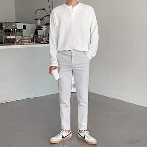 All'ingrosso da uomo a manica lunga Tee - 100% cotone 220gsm per <span class=keywords><strong>ordine</strong></span> sfuso - Product Image 4