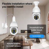 Haute qualité 1 million de pixels vision nocturne 360 degrés panoramique CCTV intérieur WiFi surveillance de sécurité E27 caméra à ampoule de base