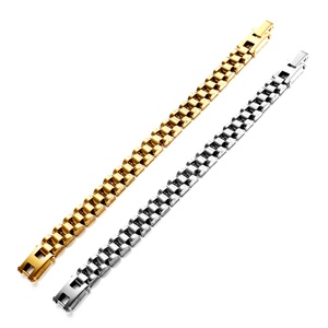 Waterproof Watchband Bracelet <b>Gold</b> Plated Stainless Steel 14K 18K Bracelet Bangle for <b>Women</b> - Product Image 2