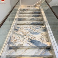 Dalle de marbre blanc Calacatta Viola chinois pour lavabo de salle de bain, plan de travail de cuisine, îlot, table à manger, escalier, hall, hôtel, villa