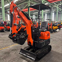 Mini-excavatrice 1T directement de l'usine |   Machine de terrassement à chenilles Kubato avec moteur EPA certifié CE pour la construction
