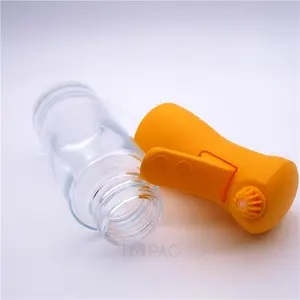 Clear Glass Round Kitchen Oil Bottle Mist Spray Dispenser For Bbq 200ml