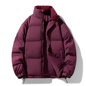 Unisex Warm <b>Down</b> Jacket Coat Stand Collar Without Hooded Winter Goose <b>Down</b> <b>Down</b> Jacket - Product Image 5