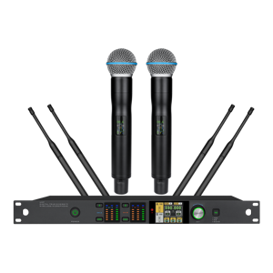 EIF Dual Channel PM-3000 UHF True Diversity <b>Microphone</b> System Built in FBX /EQ/ECHO idea for Singing KTV - Product Image 1