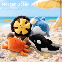 Nouveauté transfrontalière : Jouets en peluche animaux marins (Oignon de mer, Crabe) en coton PP, cadeau d'anniversaire, souvenir d'aquarium, ODM, polyester, 31-50cm