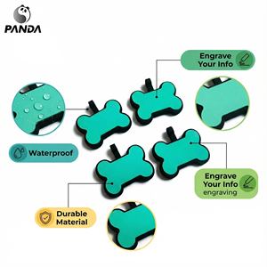 Plaque d'identification personnalisable en silicone pour animaux de compagnie, motif uni, anti-perte, pour chat, vierge, à graver - Product Image 3